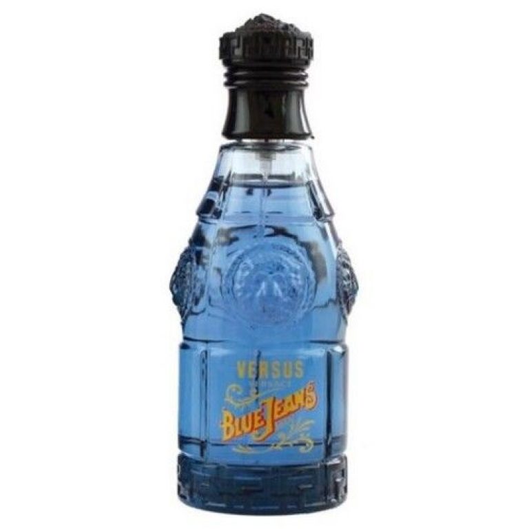 The fabric of Versace, the perfume Blue Jeans