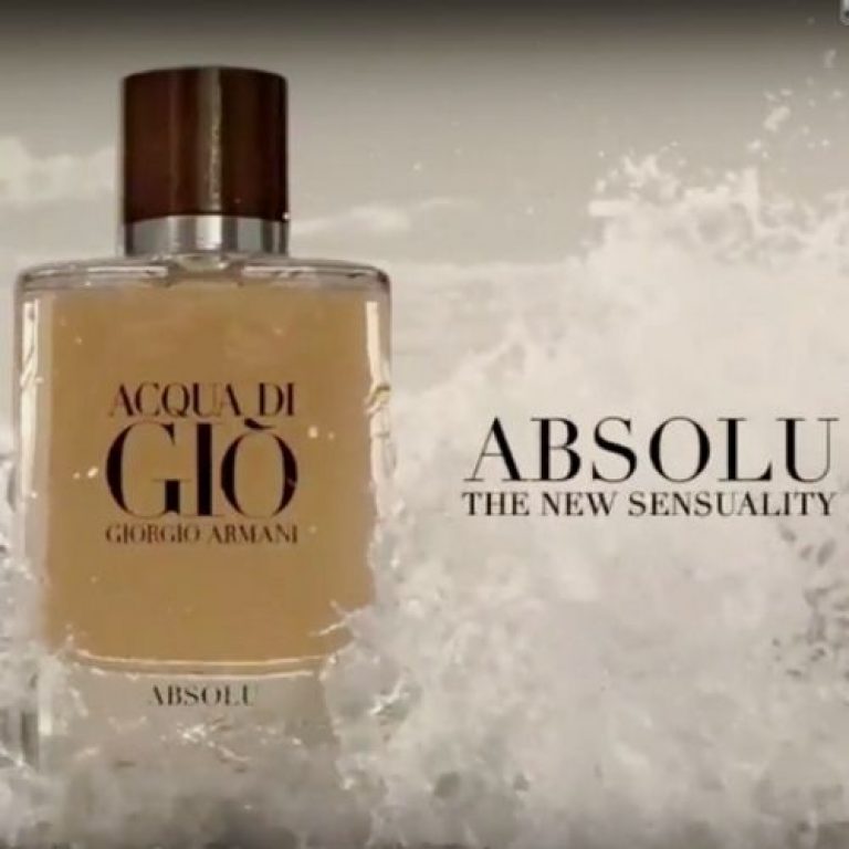 The advertisement of the new fragrance Acqua Di Gio Absolu